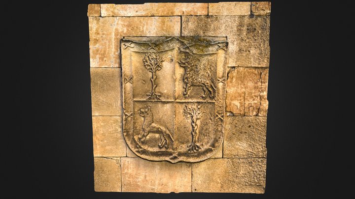 Escudo Acebedo iglesia San Benito de Salamanca 3D Model