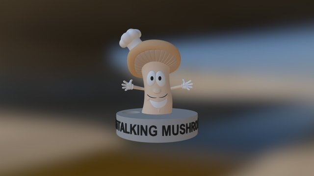 Shiitalking Mushroom 3D Model