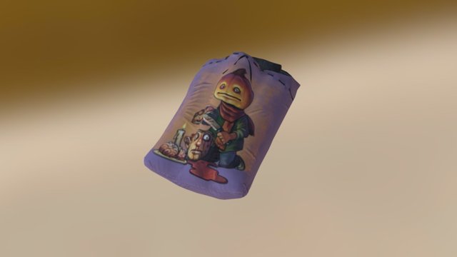 Halloween Sleeping Bag | Brains on a saucer 3D Model