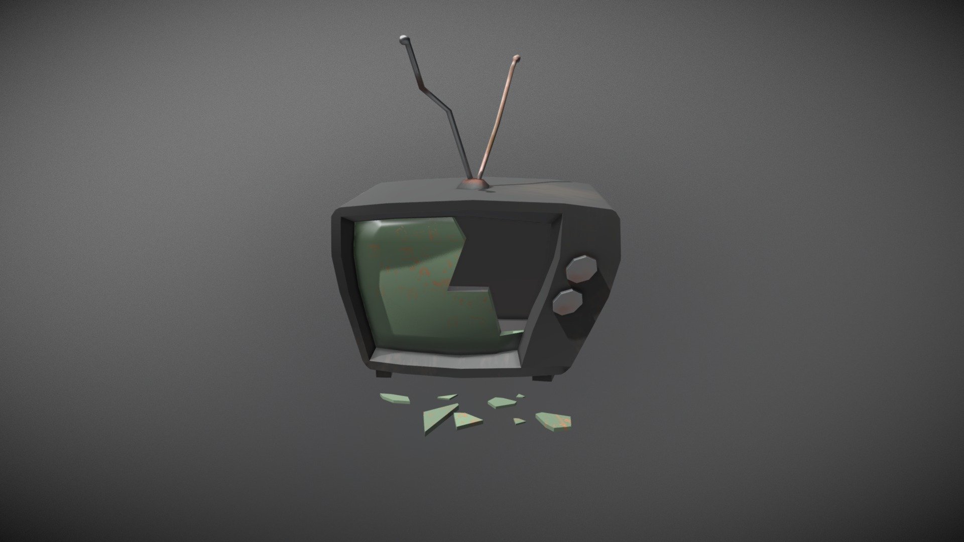 Stylized Broken TV