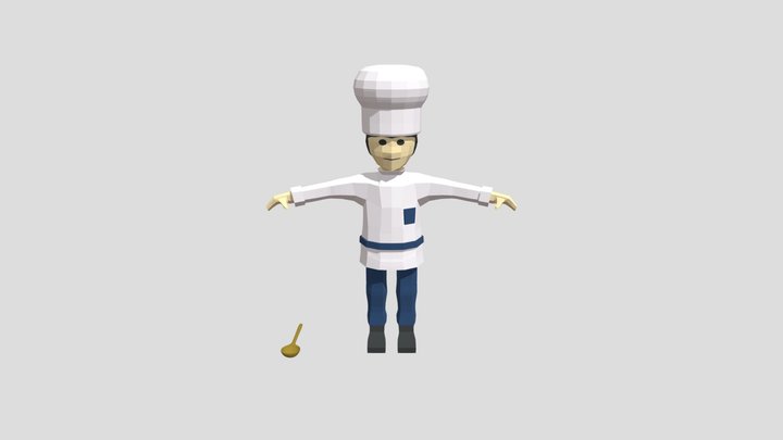 Low Poly Chef Rigged