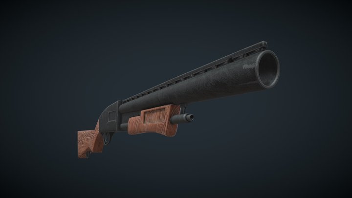 Pump Shootgun 3D Model