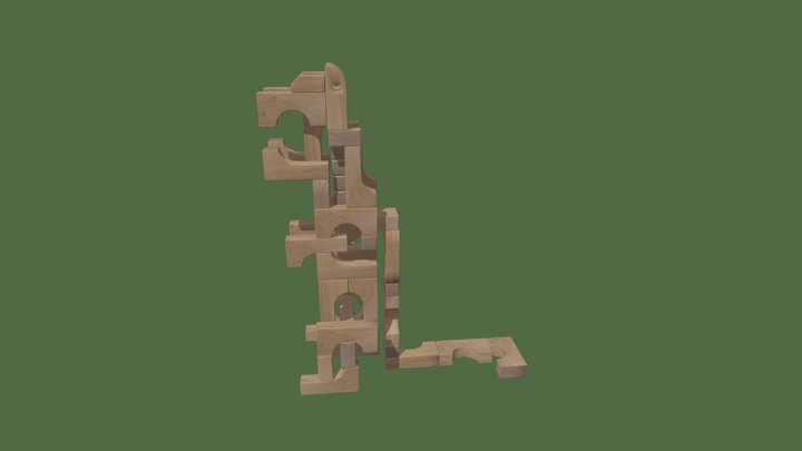 Unit block Dinosaur 3D Model