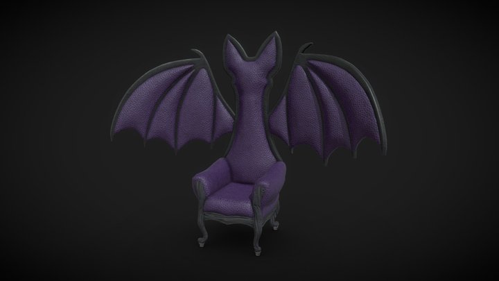 Bat Throne Gothic 3D Model