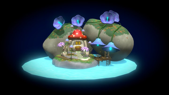 Fairy Island – 3D Stylized Scene 3D Model