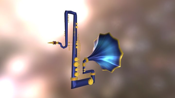 Prop Saxophone Colour 3D Model