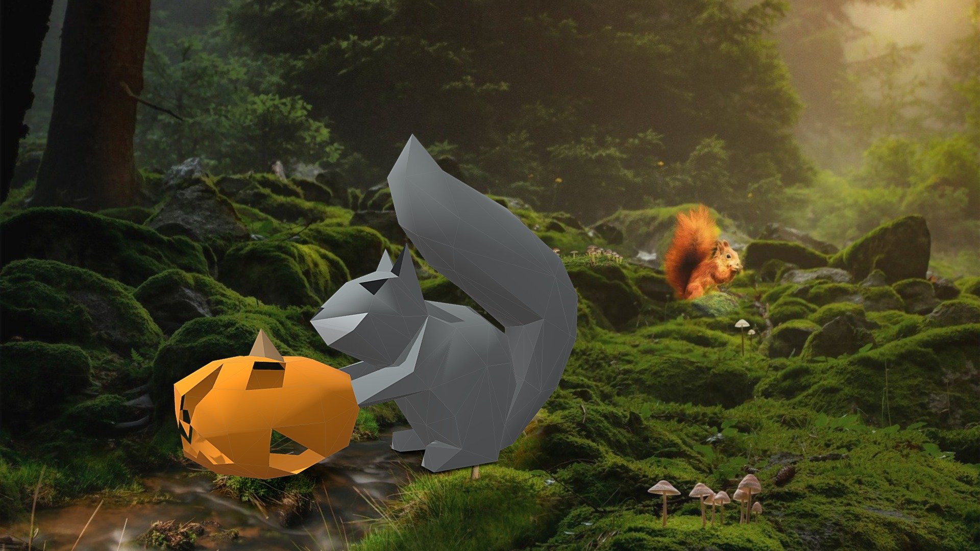 post halloween squirrel glorry — Sketchfab embed 3D viewer