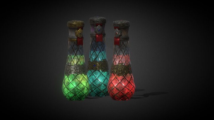 Gothic - Alchemy potions 3D Model