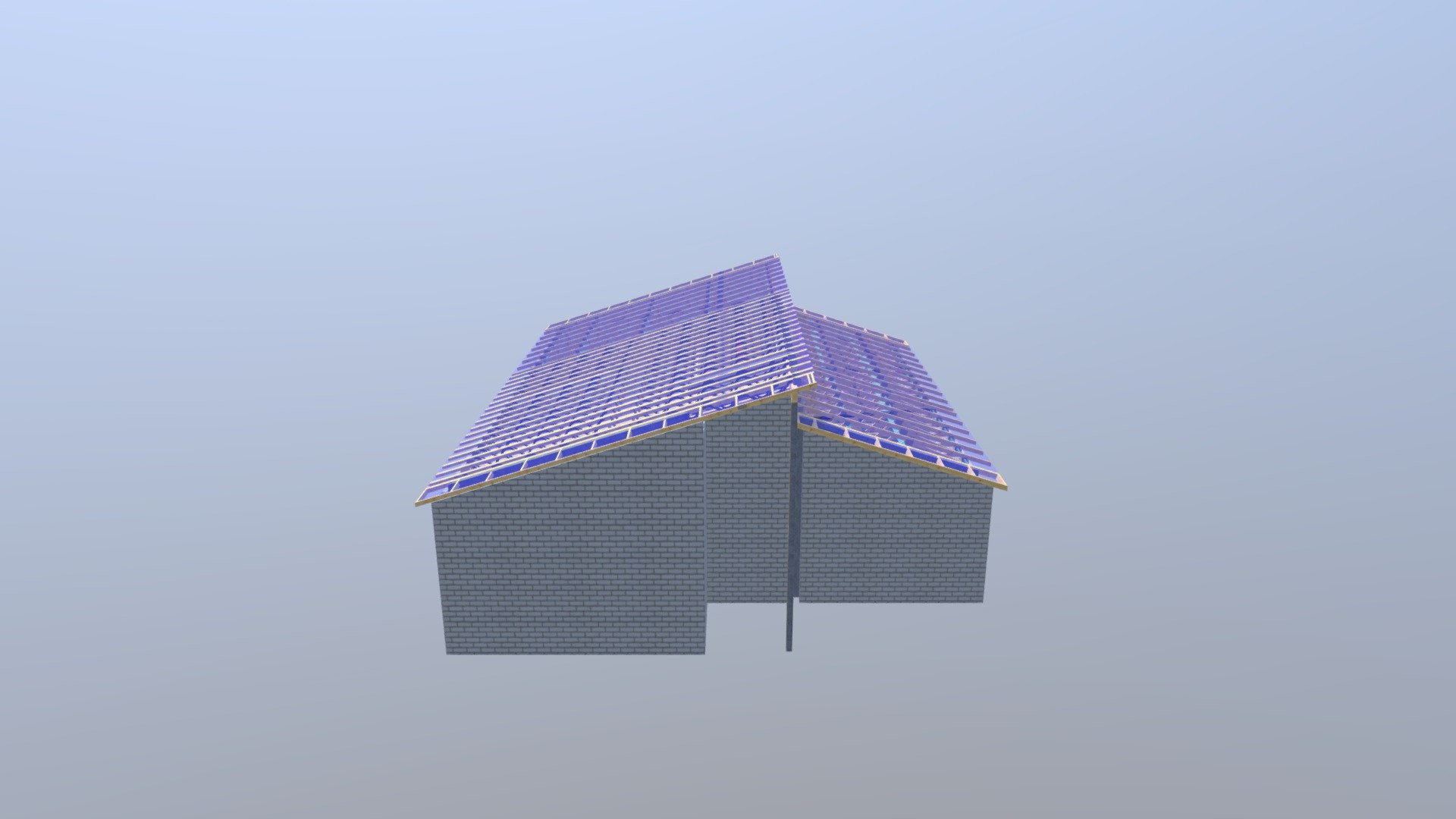 H4B1004 Bungalow - Posi Rafter & Roof Truss - 3D model by Ian Parker ...