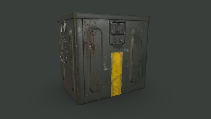 Military MK2 ammo box 3D Model
