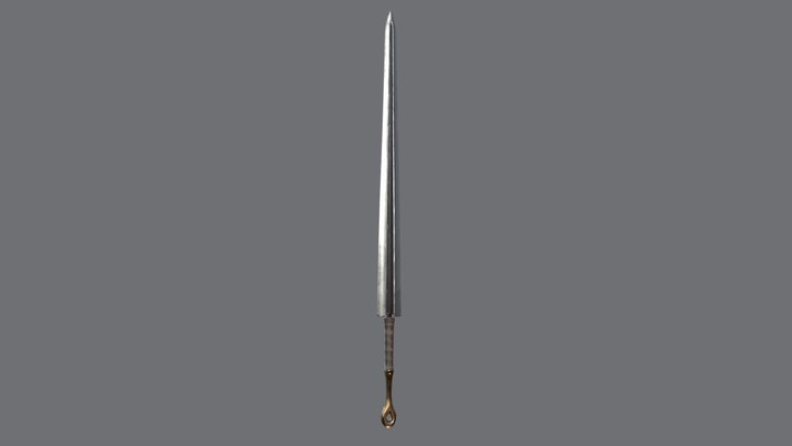 Good Medieval Steel Sword - PBR - 3D Game Ready 3D Model