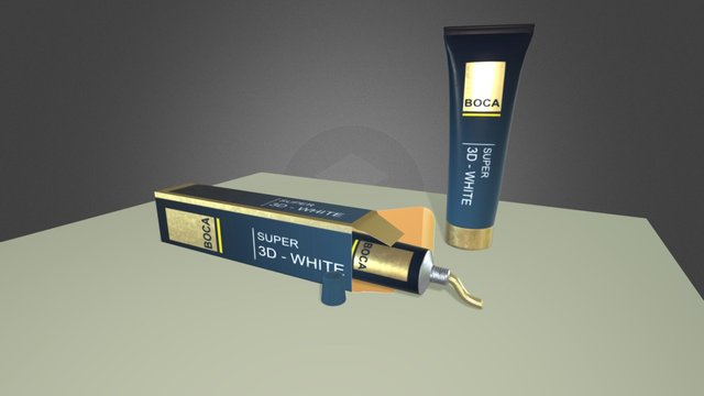 Toothpaste 3d package design 3D Model