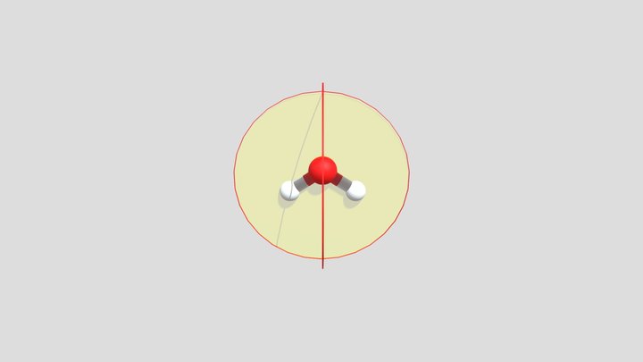 Symmetry Molecule: H2O 3D Model