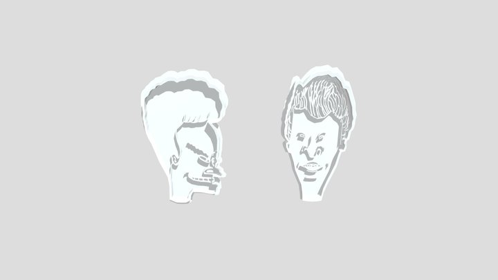 Beavis And Butthead Cookie Cutters 3D Model