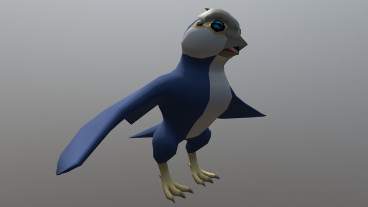 Alien Bird 3D Model