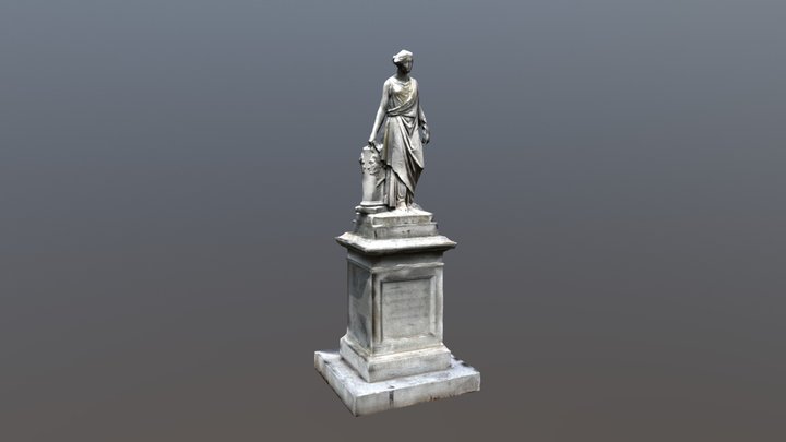 Statue. Medford Square in Alba (Italy) 3D Model