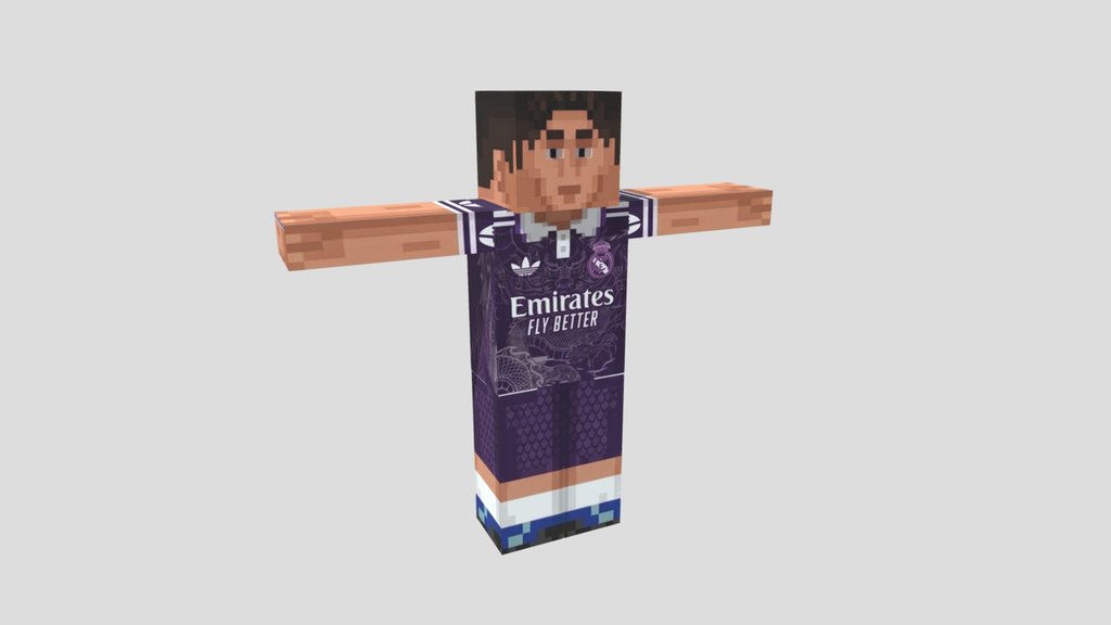 Arda Guler Minecraft Custom Skin / 3D Model