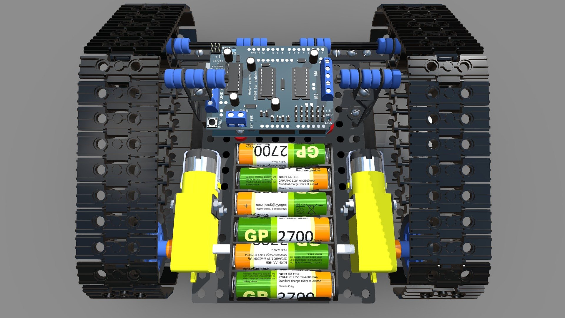 Гусеничная платформа для робота на Arduino - 3D model by Andrey52 ...