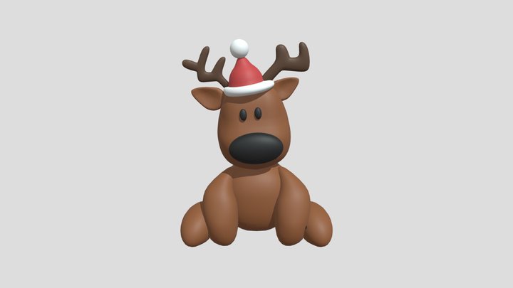 toy tedy christmas deer 3D Model