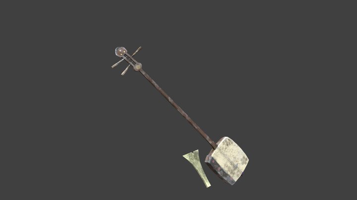 Sakura Shamisen 3D Model