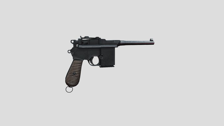 Parabellum Luger Gun Pistol 3D Model