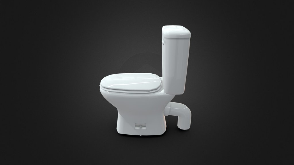 Low-poly toilet