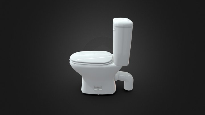 Low-poly toilet 3D Model