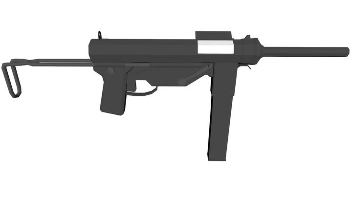 M3 Submachine Gun 3D Model