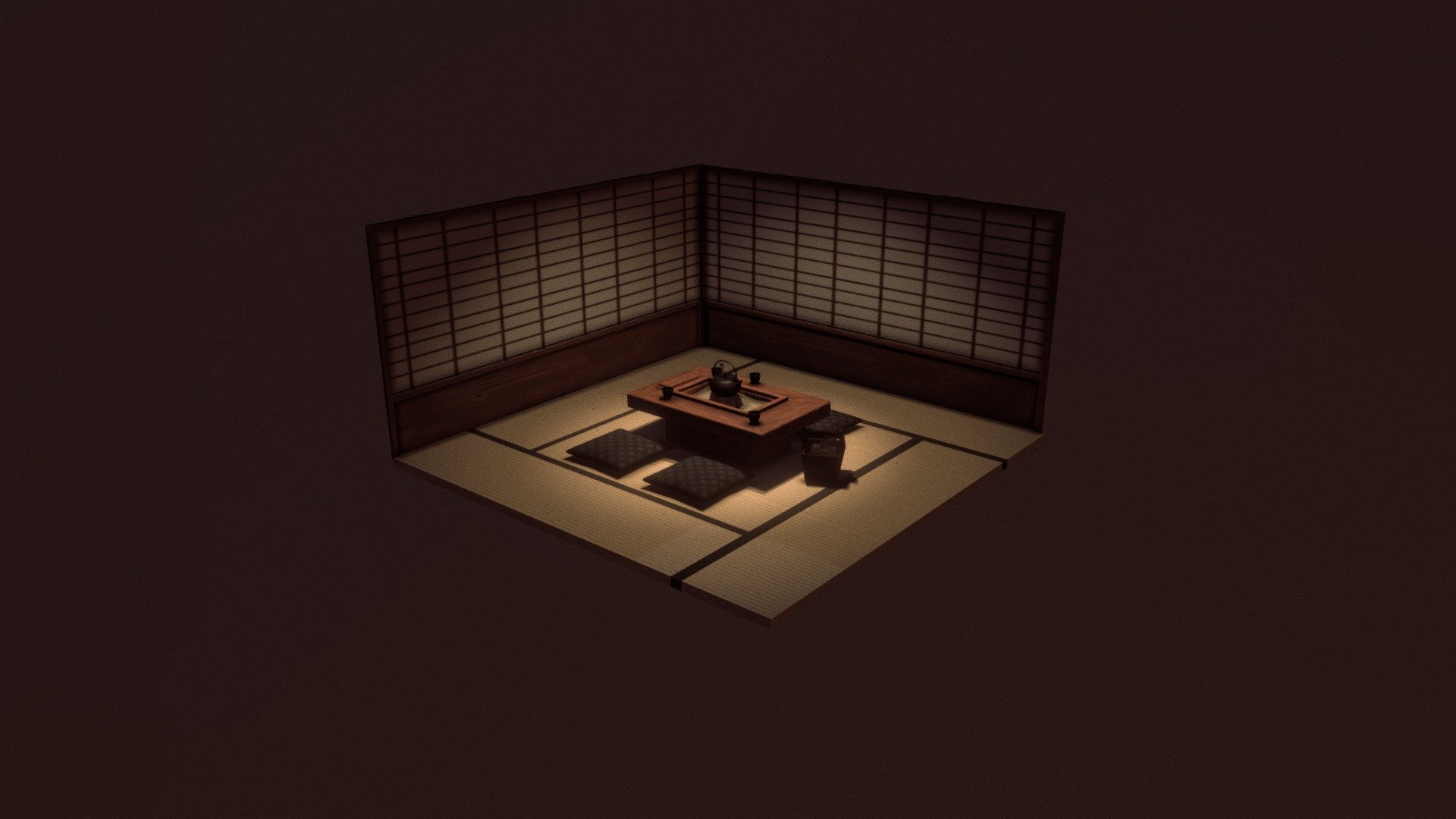 Japanese prop scene - 3D model by Liam Croxford (@LiamCroxford ...