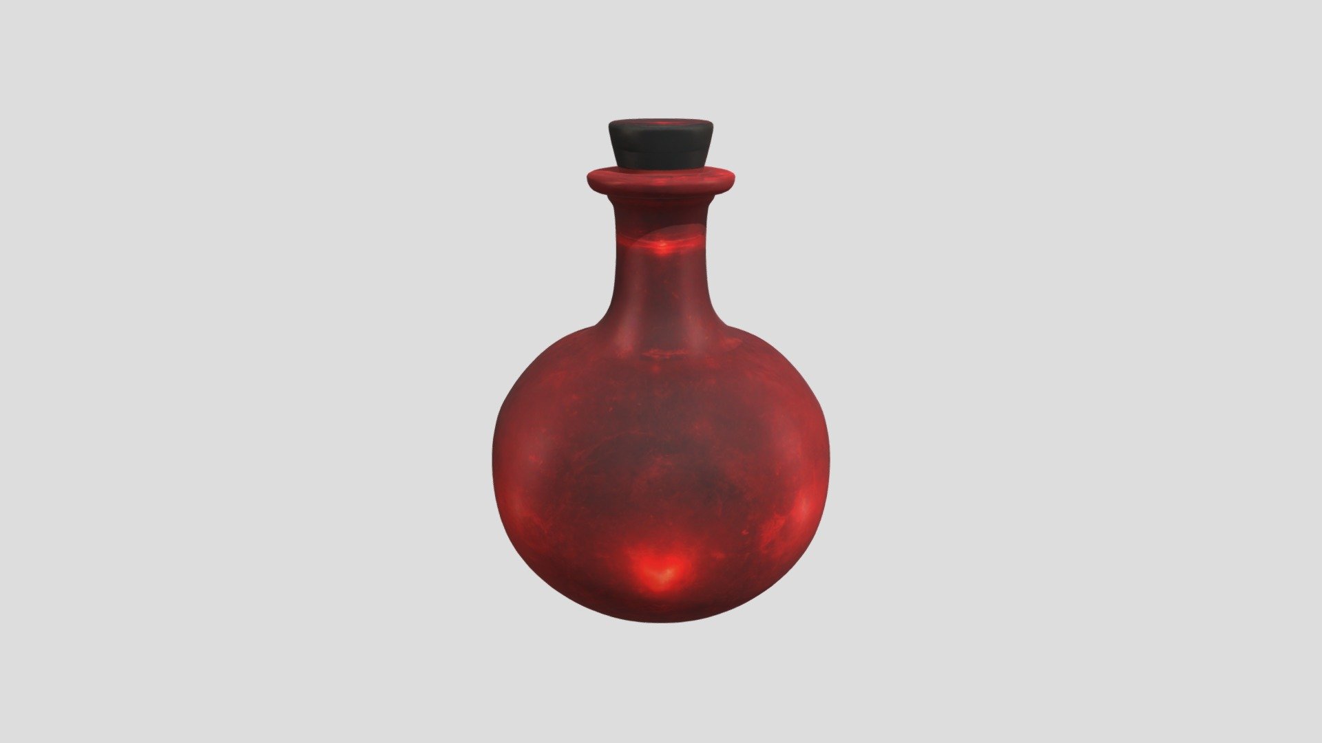 health potion flask, glowing red - 3D model by leszek.wroblowski ...