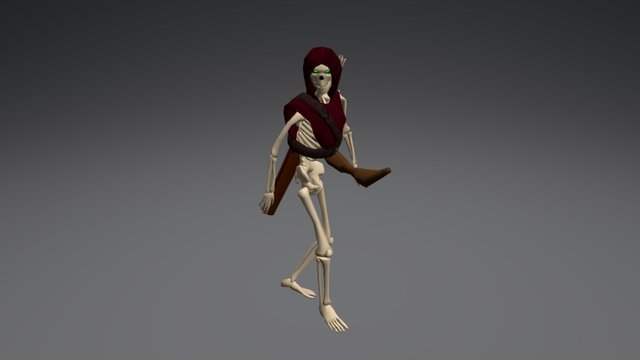 Skeleton Archer 3D Model