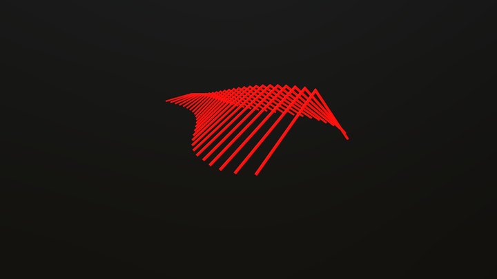 Abstract neon fish 3D Model