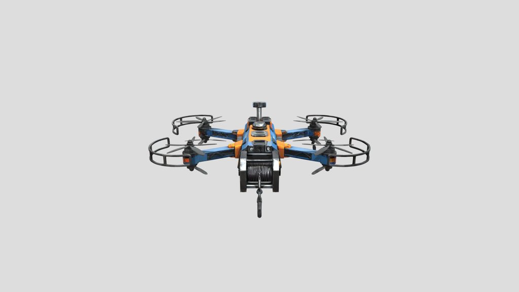A drone with winch
