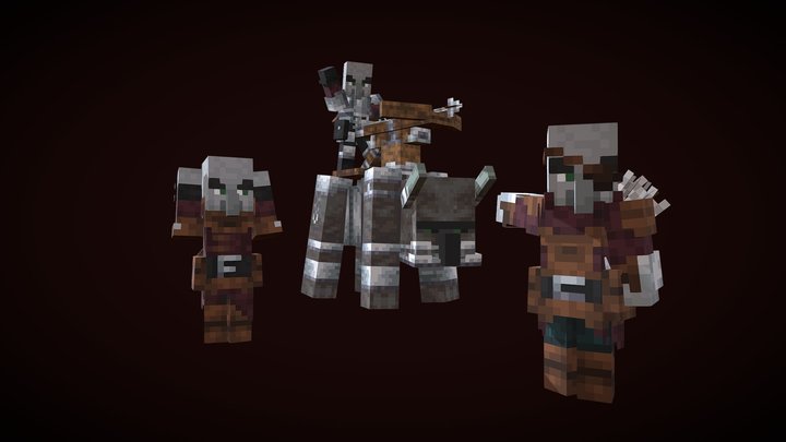 Behold... the pillager sentry! 3D Model