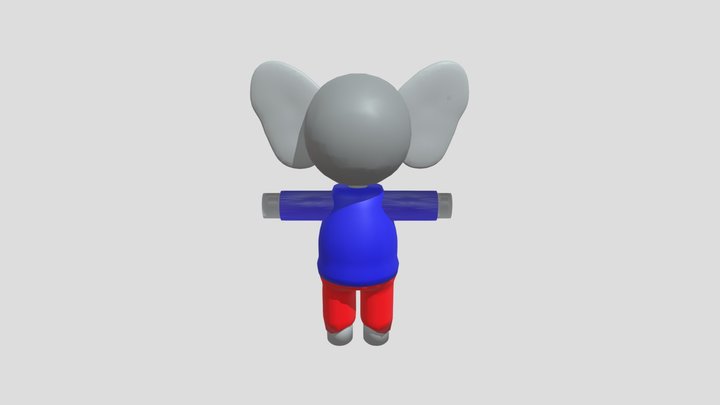 Badou the Elephant 3D Model
