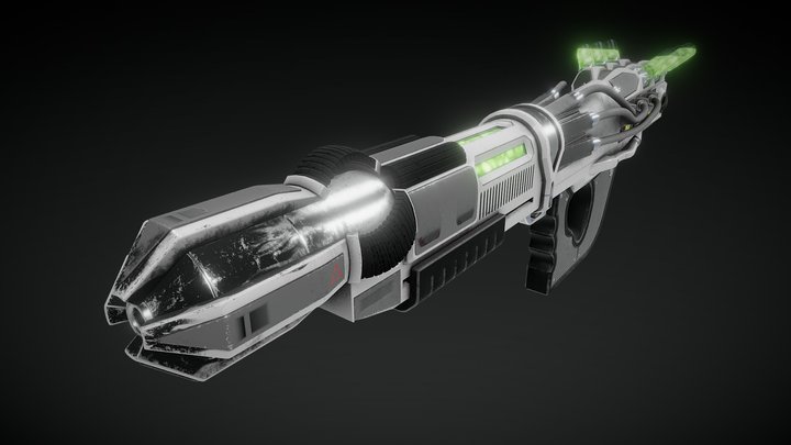 Sci-Fi Plasma Shotgun 3D Model