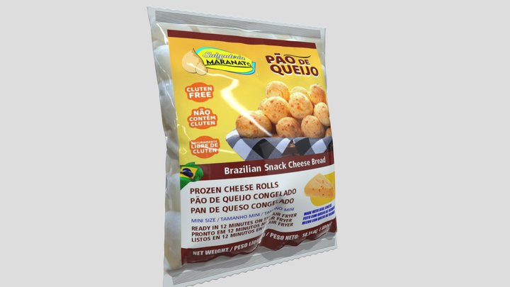 Embalagem de Pão de Queijo - Salgaderia Maranato 3D Model