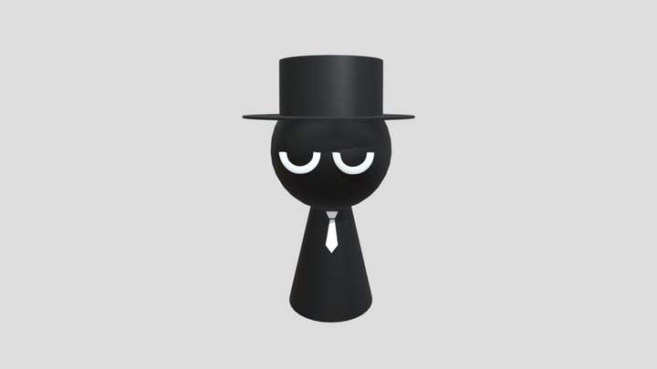 Black Sprunki 3D Model