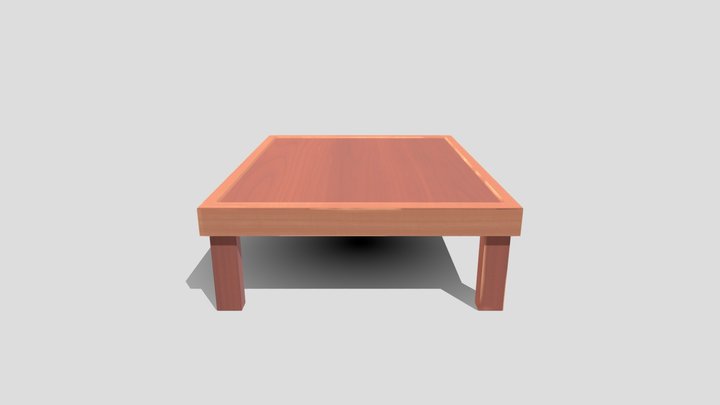 Low poly Front Table 3D Model
