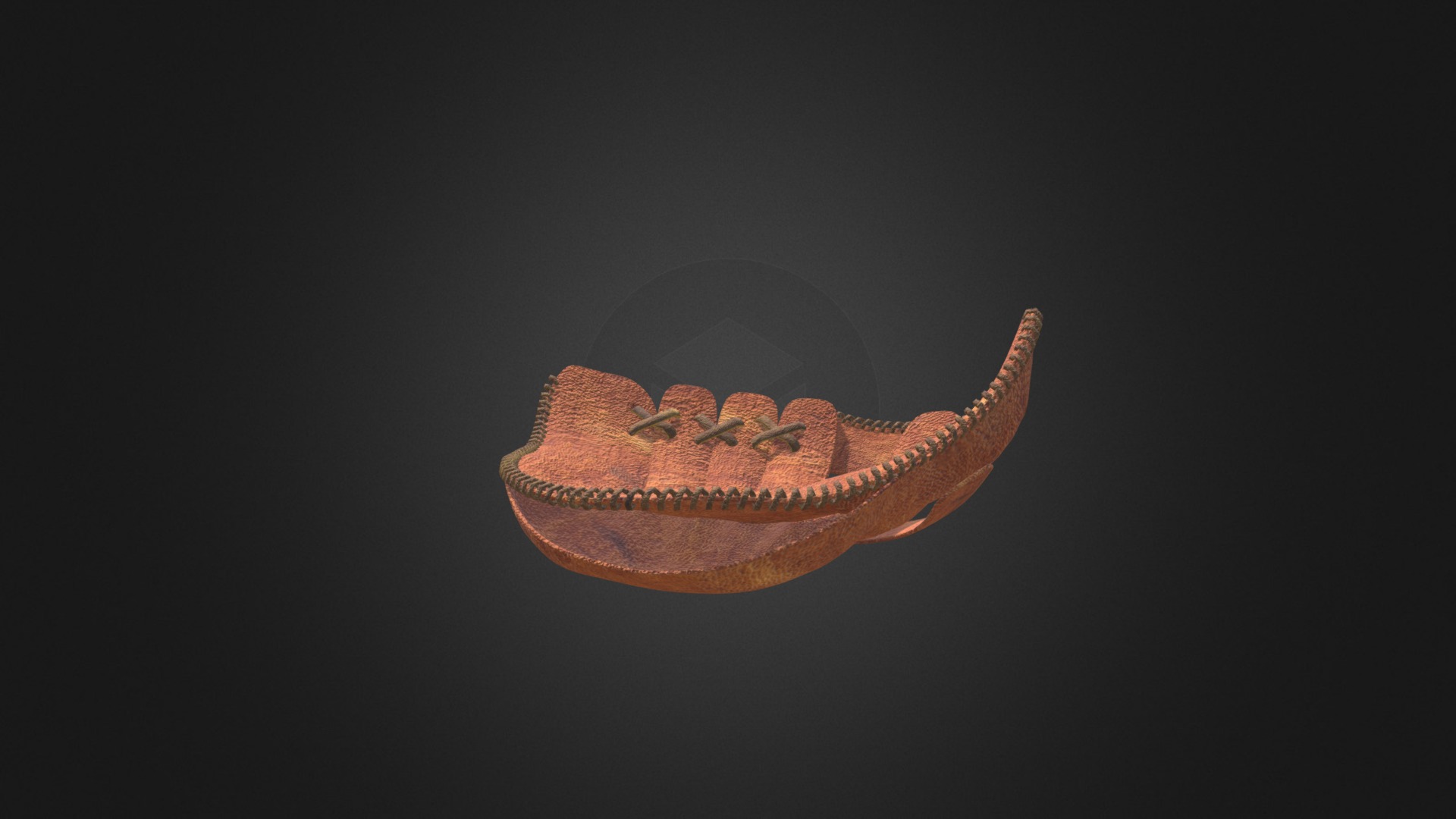 3D model Baseball Glove - This is a 3D model of the Baseball Glove. The 3D model is about a red and gold ring.