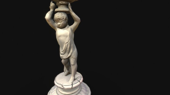 Bird_Bath_Statue 3D Model