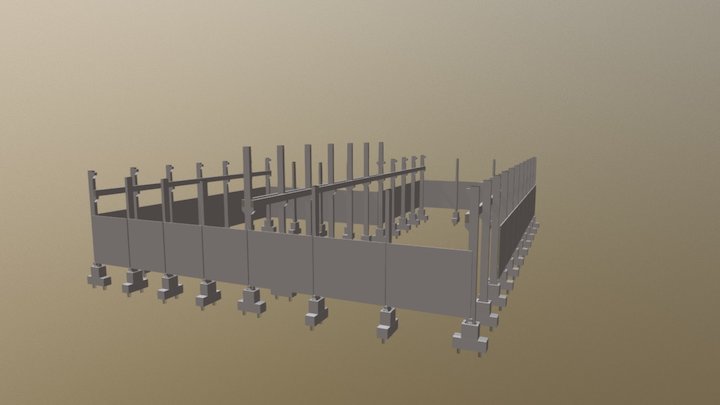 Portico para 2 pontes rolantes. 3D Model