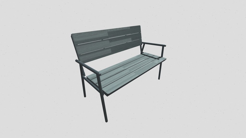 Modern Outdoor Bench – Game Ready 3D Asset