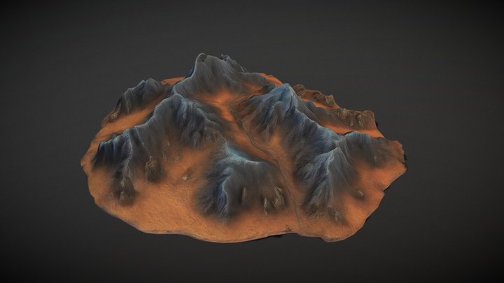 Mountain Terrain Landscape Tile [MESHY]