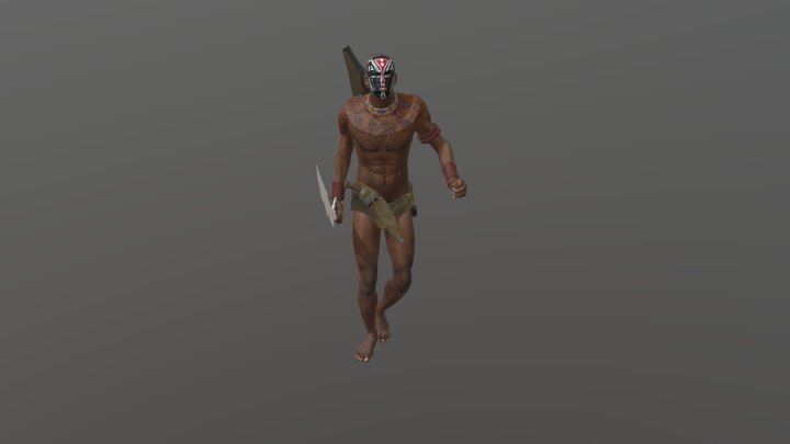 African Posed 3D Model