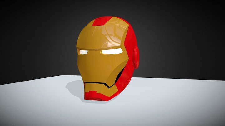 Cabeca do Homem de Ferro 3D Model