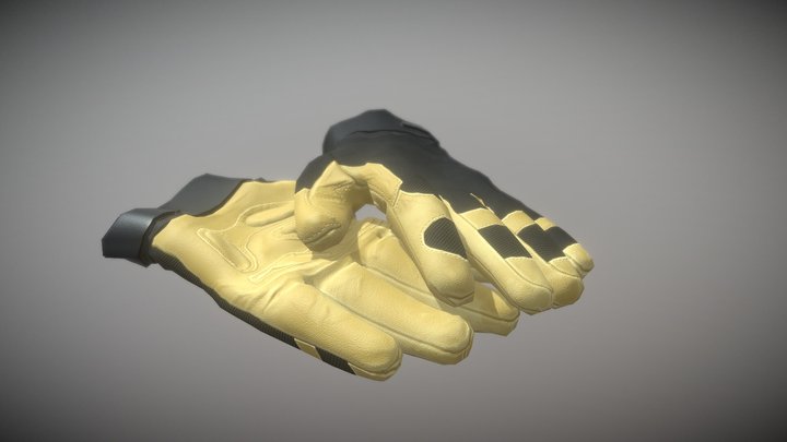 Mechanical Gloves 3D Model