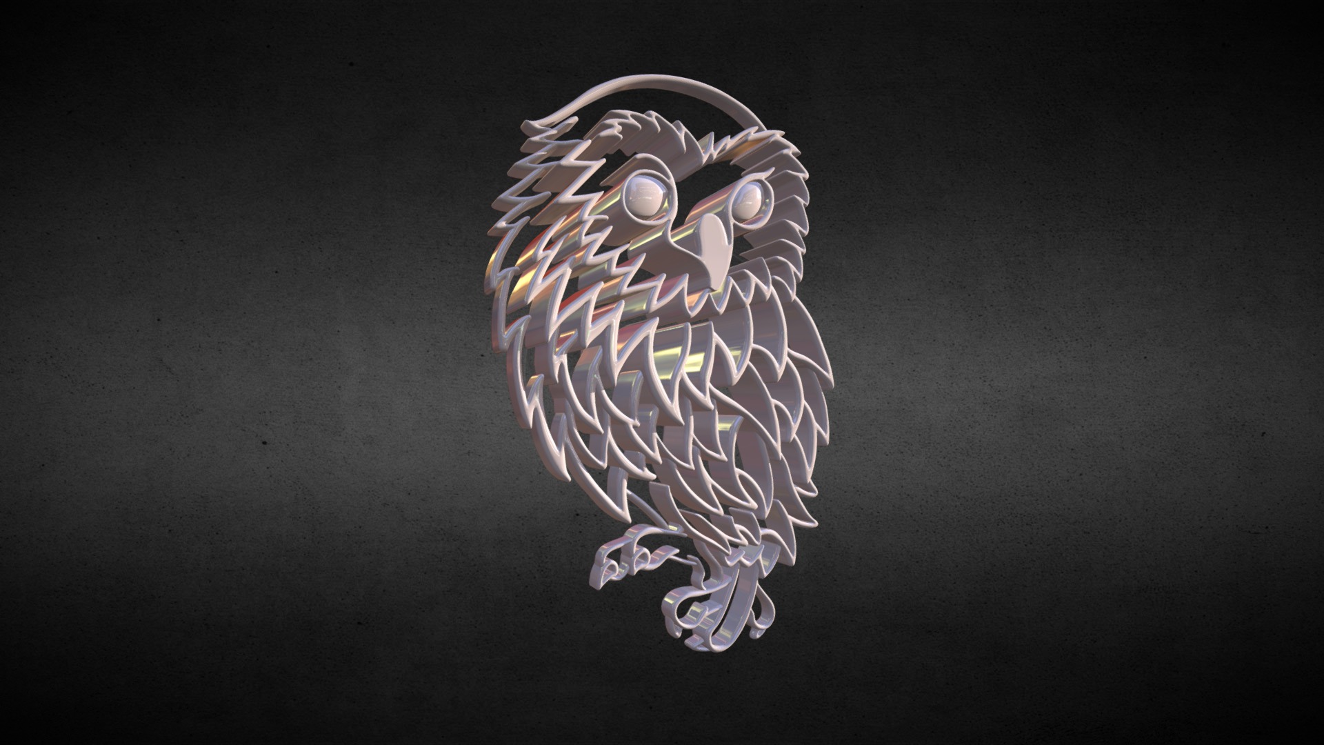 3D model Owl - This is a 3D model of the Owl. The 3D model is about a drawing of a bird.