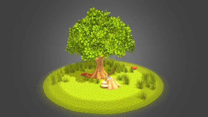 Low Poly Tree 3D Model