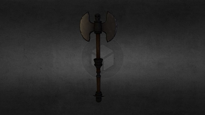 Lowpoly Axe 3D Model